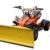 Kinderquad Orange mit Schneeschieber / Max. 55 km/h / 3,5 PS / 49 cm³ / 2-Takter / 1-Zylinder / Automatik / Luftgekühlt / Seilzug-Starter / Ketten-Antrieb / Schneeschild Schneeräumer Quad ATV -