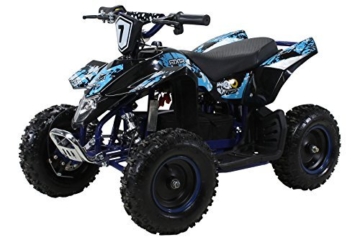 Kinder Elektro Miniquad Fox XTR 1000 Watt Schwarzer Body (Schwarz/Blau) -