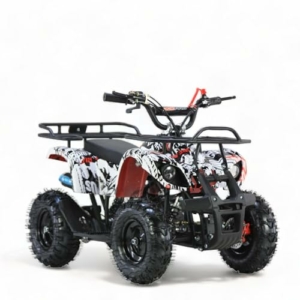 KXD M7A 6" 49ccm Quad Mini ATV Miniquad Benzinmotor Kinderquad Kinder Enduro Pocketquad Sportquad Jugendliche Freizeitfahrzeuge Kidsquad Erwachsene Funsport Grafity Weiss - 1