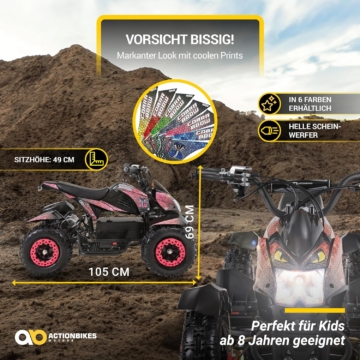 Actionbikes Motors Kinder Quad Elektro ATV Cobra 800 Watt 36 Volt