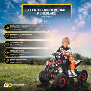 Actionbikes Motors Reneblade 1000 Watt Elektro Kinderquad - Ansicht 2