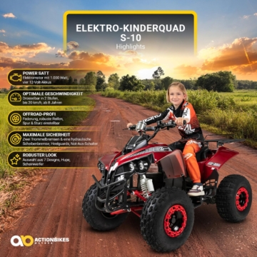 Actionbikes Motors S-10 Midiquad 1000 Watt 48 Volt Kinderquad - Ansicht 2