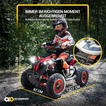 Actionbikes Motors Reneblade 1000 Watt Elektro Kinderquad - Ansicht 5