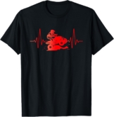 Quad Driver Heartbeat Motif ECG Line Quad Passion T-Shirt